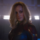Brie Larson as Captain Marvel.